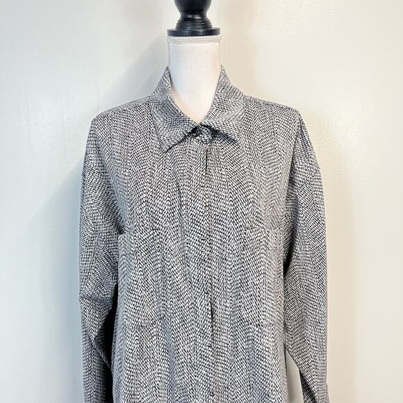 Athleta Blazer Jacket Plus sz 1X Black Taupe Check Stretch Career Casual Pockets - Picture 3 of 9